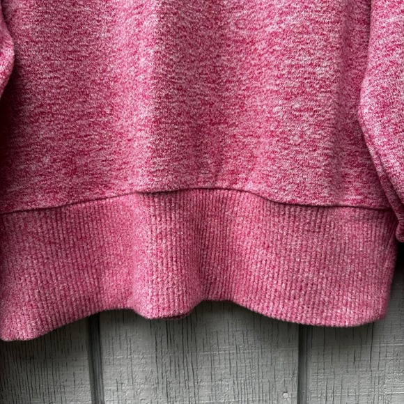 Maeve Anthropologie Marled Laney Pink Mock Neck Sweater Ribbed Cuff Pullover S - Picture 3 of 8